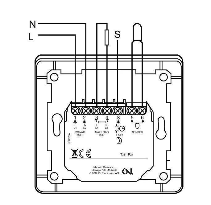 Подключение блока управления теплого пола Схема подключения регулятора теплого пола
