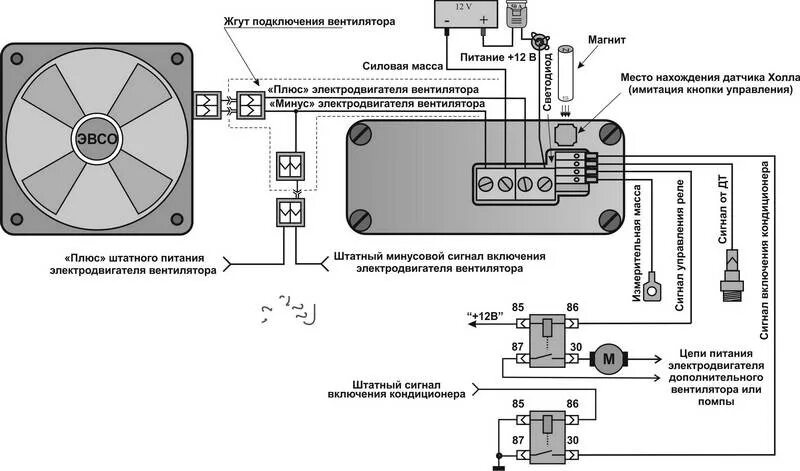 Подключение блока управления вентиляторами Блоки управления электровентилятором - УАЗ 3151, 2,7 л, 1996 года электроника DR