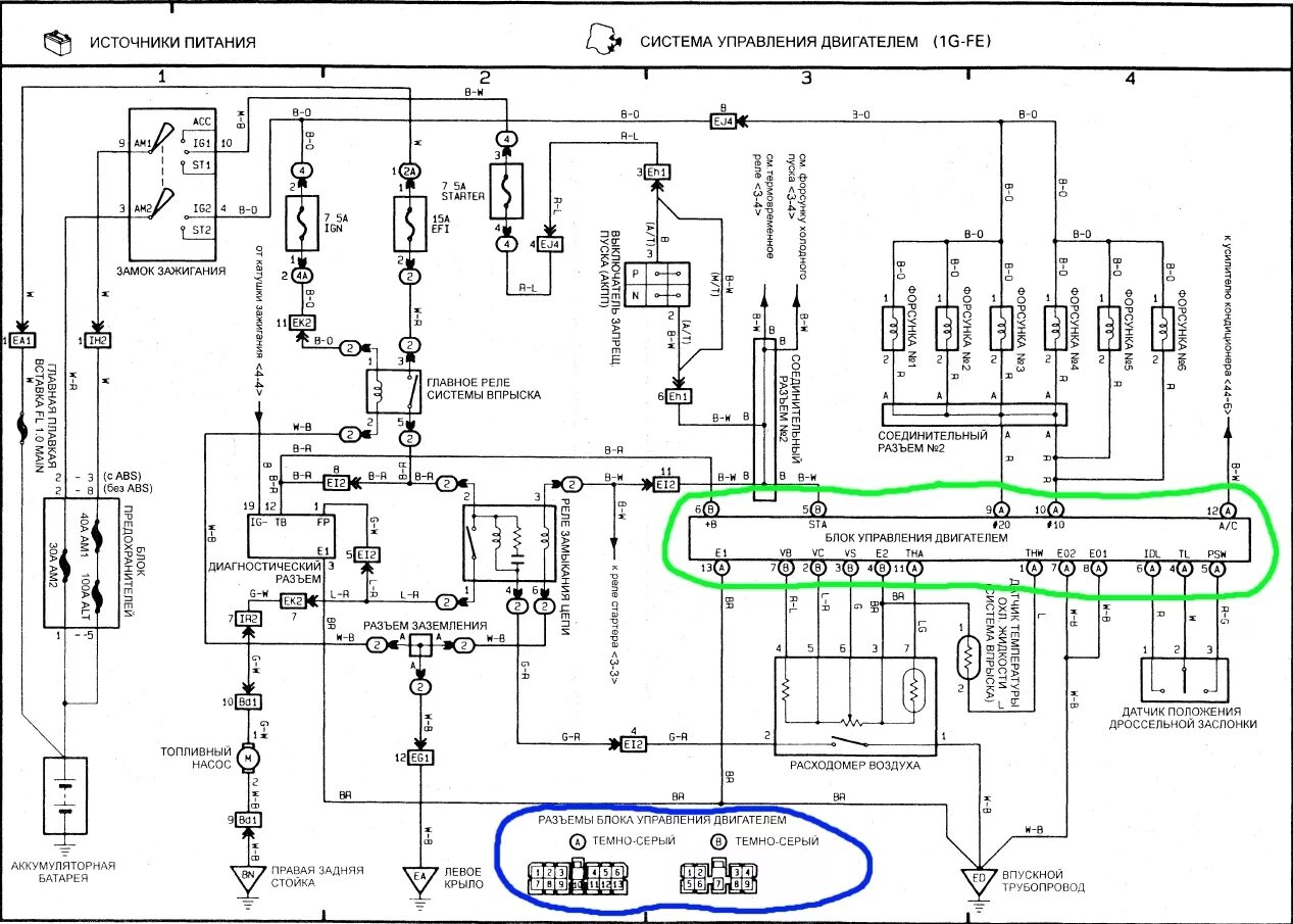 Подключение блока управления вентилятором тойота кроун grs180 www.crown-club.ru * Просмотр темы - ecu piout diagram Crown gs141