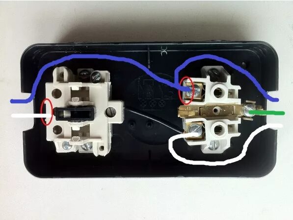 Подключение блока выключателей Ответы Mail.ru: Помогите подключить розетку/выключатель так что-бы не е**нуло.