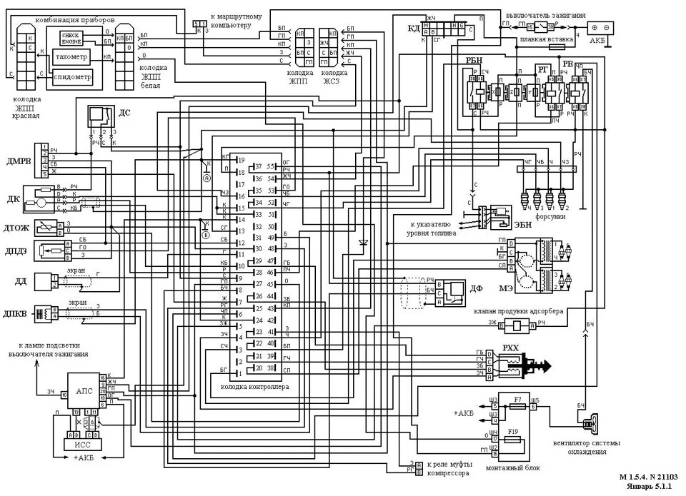 Подключение блока январь 5.1 Эл.схемы для авто марок ВАЗ. - DRIVE2