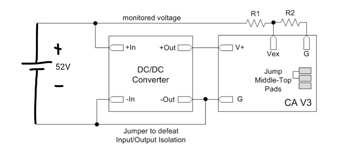 Подключение блоков dc dc dc dc converter - Why is the voltage fluctuating at a divider connected to input