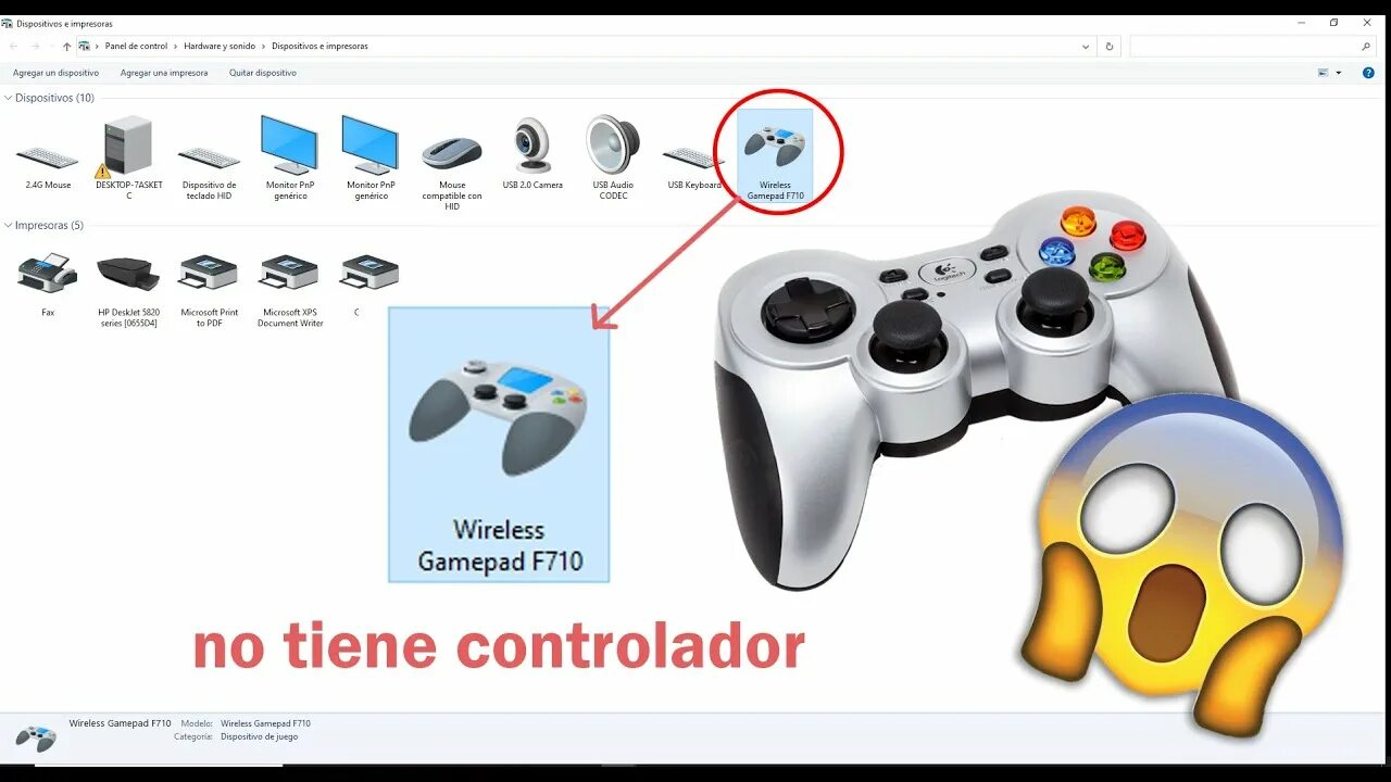 Подключение bluetooth геймпада windows 10 Solucion de controladores Gamepad Wireles F710 (Logitech) windows 10 / 2020(no f