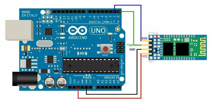 Подключение блютуз датчика Модуль HC-05 Bluetooth на плате