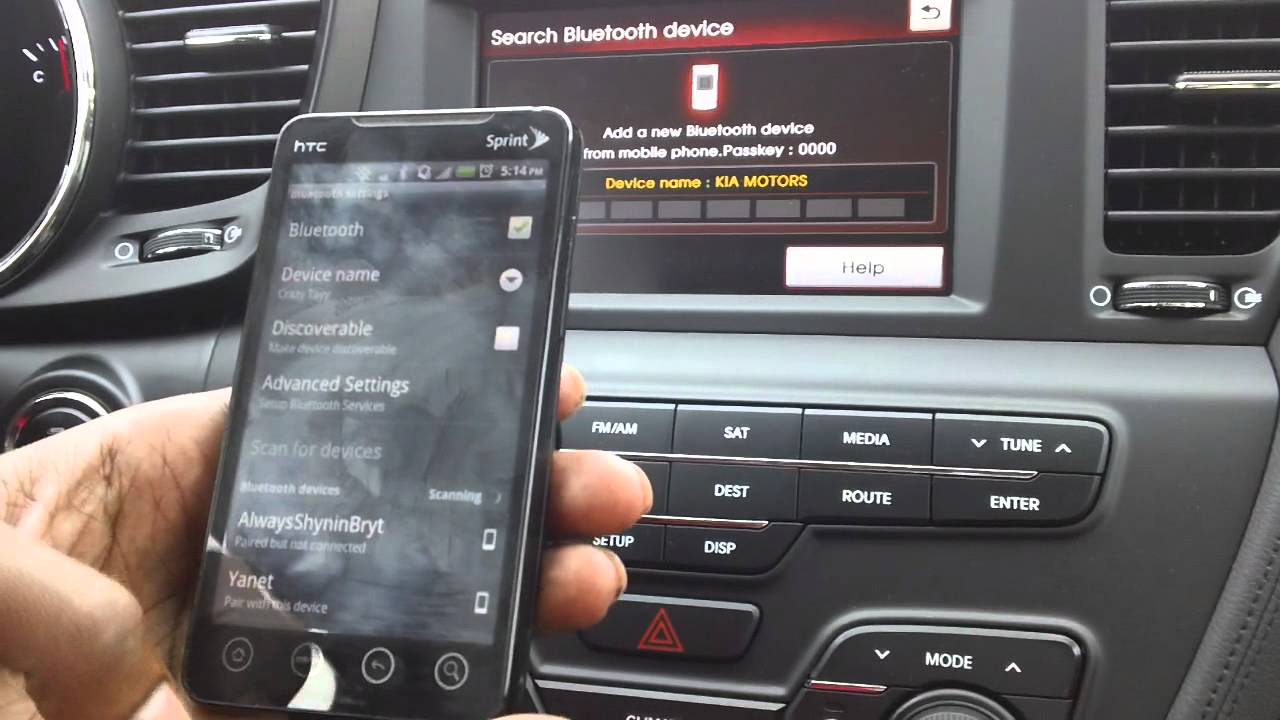 Подключение блютуз к магнитоле How To Pair Bluetooth on Kia Optima Miami Lakes Automall - YouTube