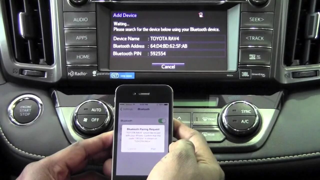 Подключение блютуз к магнитоле тойота 2014 Toyota RAV4 Connect iPhone to Entune How To By Brookdale Toyota - YouTube