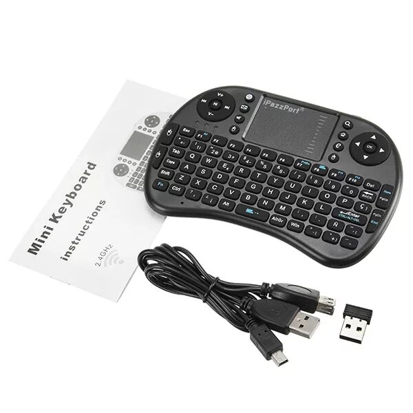 Подключение блютуз клавиатуры к телефону Ipazzport I8 2.4G Wireless Spanish Version Rechargeable Mini Keyboard - Electron