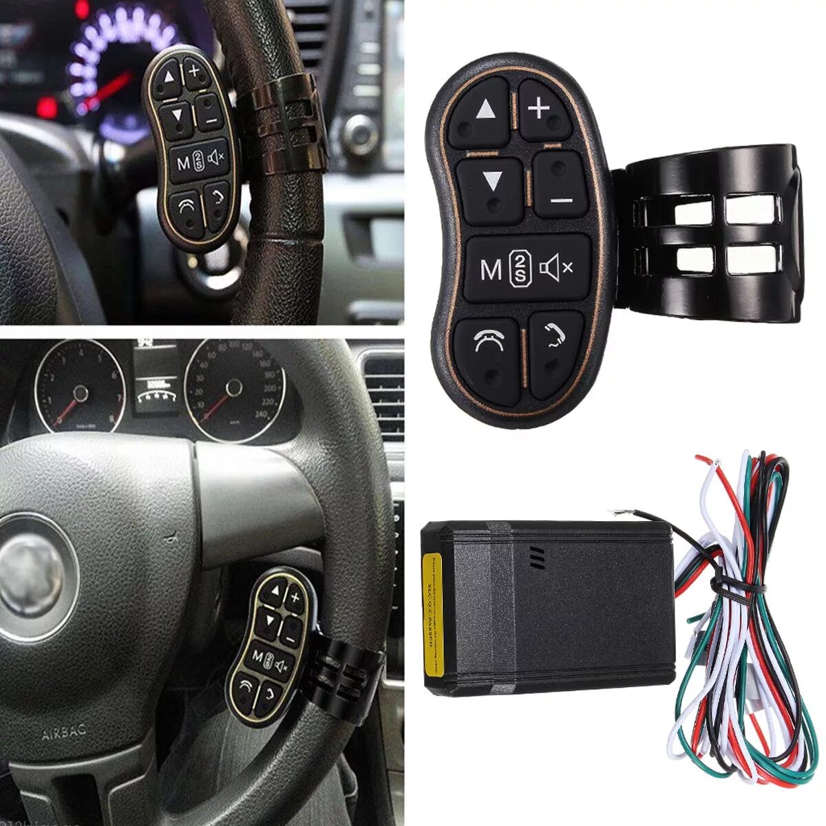 Подключение блютуз кнопок на руль Universal Wireless Car Steel Ring Wheel Button Remote Car Stereo DVD G - Electro