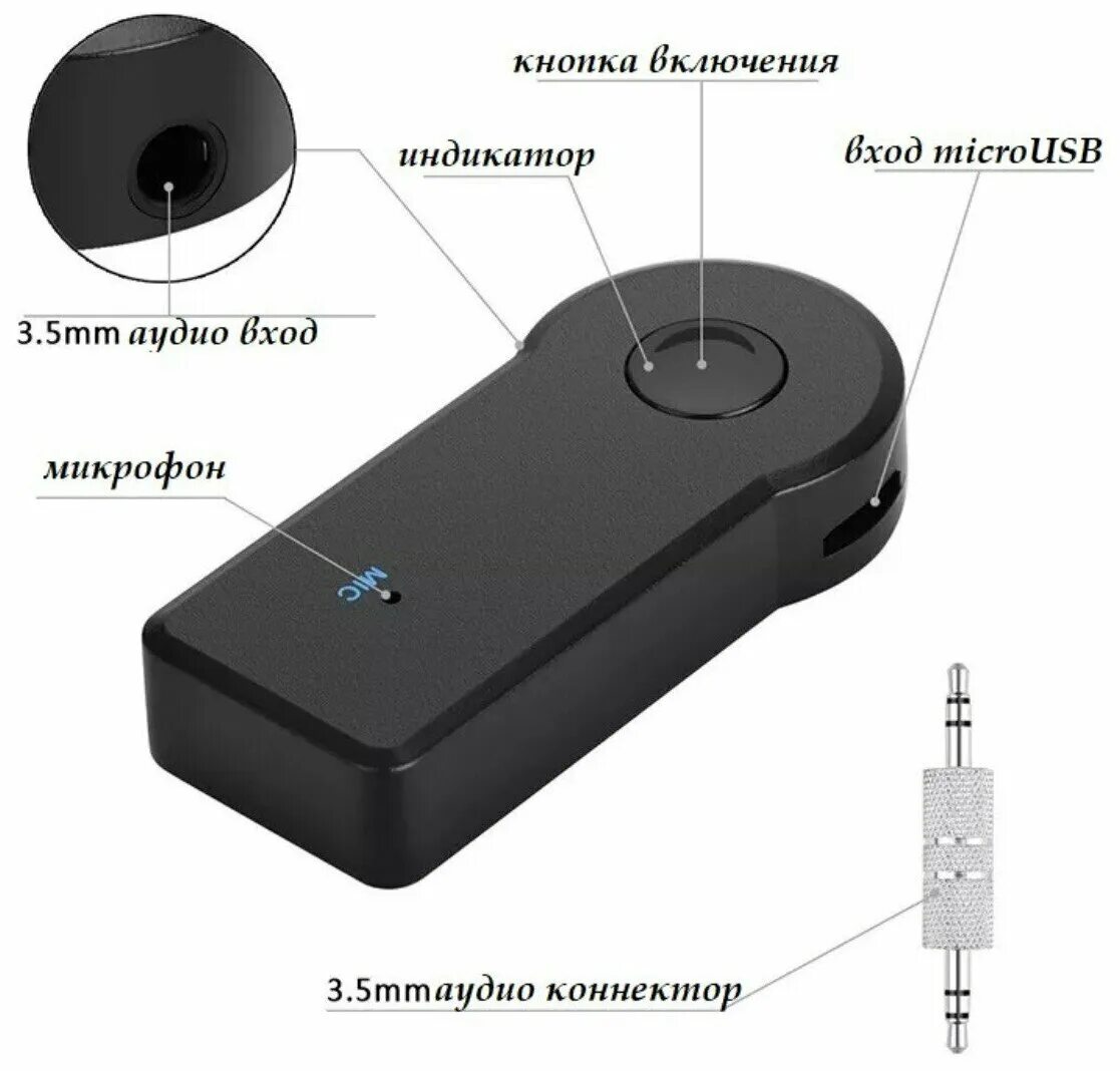 Подключение блютуз наушников через блютуз адаптер Bluetooth адаптер с микрофоном для компьютера, для домашней акустики, для автомо