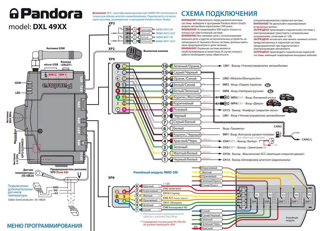 Подключение блютуз сигнализации пандора Автосигнализация Pandora DXL 4970 без сирены купить, отзывы, инструкция, продажа