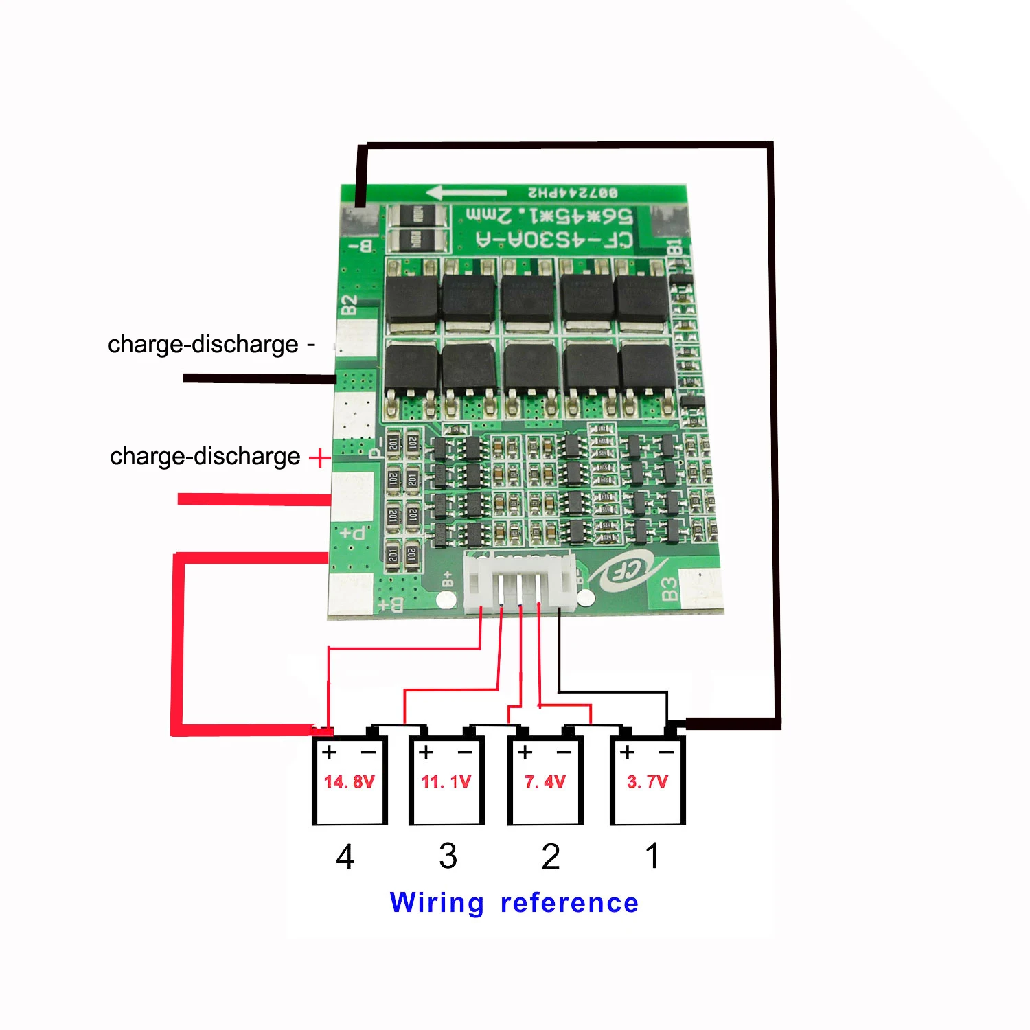 Подключение бмс 4 Aihasd 4S 30A 14,8 V литий-ионная батарея 18650 BMS пакеты Щит защиты печатной п