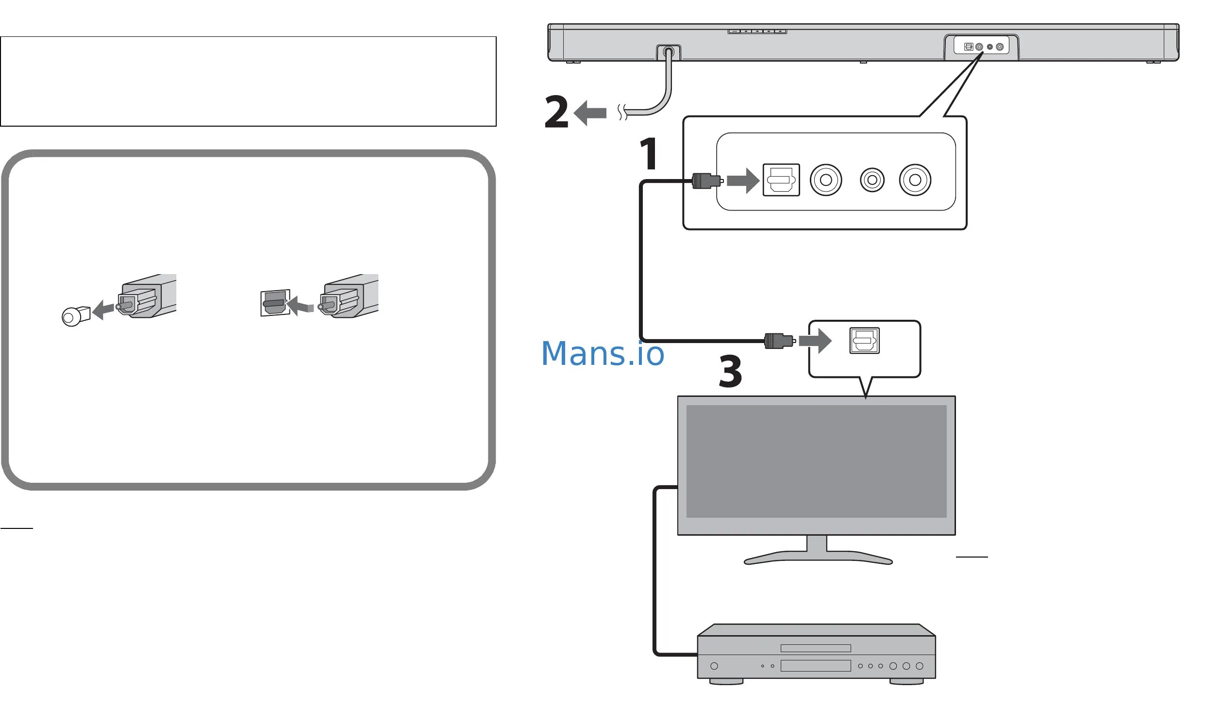 Подключение бокса к телевизору Yamaha ATS-1050 8/23 Connections