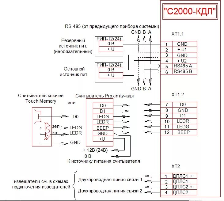 Подключение болид с2000 4 Ответы Mail.ru: Сколько лучей (шлейфов) можно воткнуть в с2000 кдл?