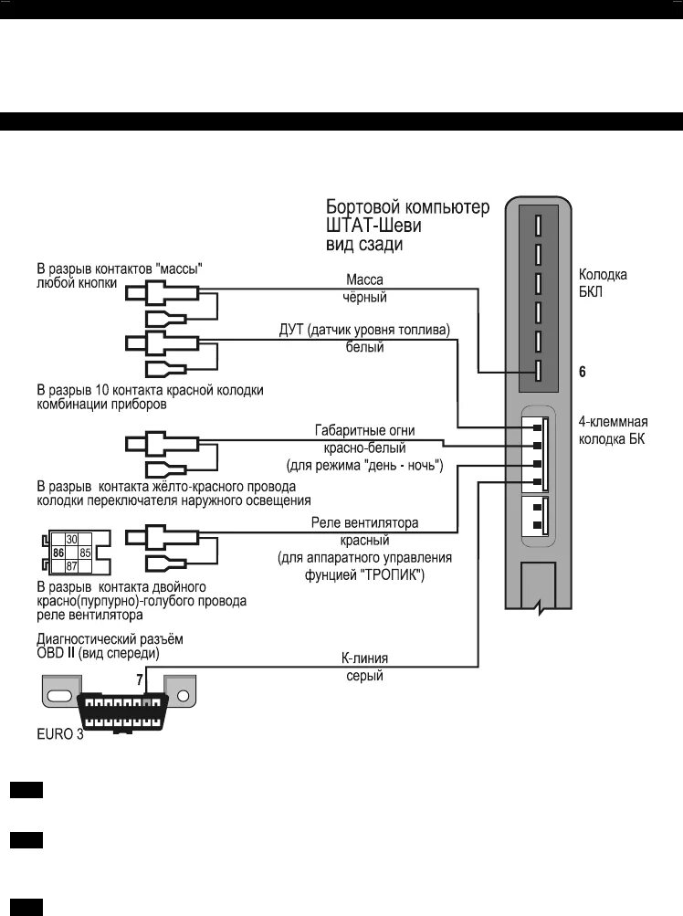 Подключение борт компьютера Просмотр инструкции бортовые компьютеры ШТАТ Шеви Тропик, страница 2 - Mnogo-dok