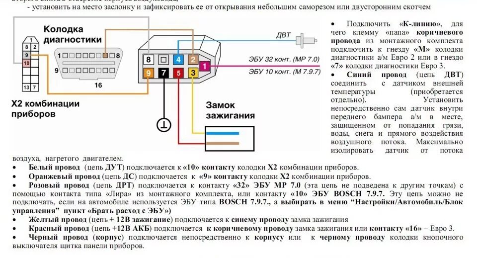 Подключение бортового компьютера штат ваз 2114 Бортовой компьютер Multitronics x15 от ваз 2114 на ваз 2105 инжектор. - Lada 210