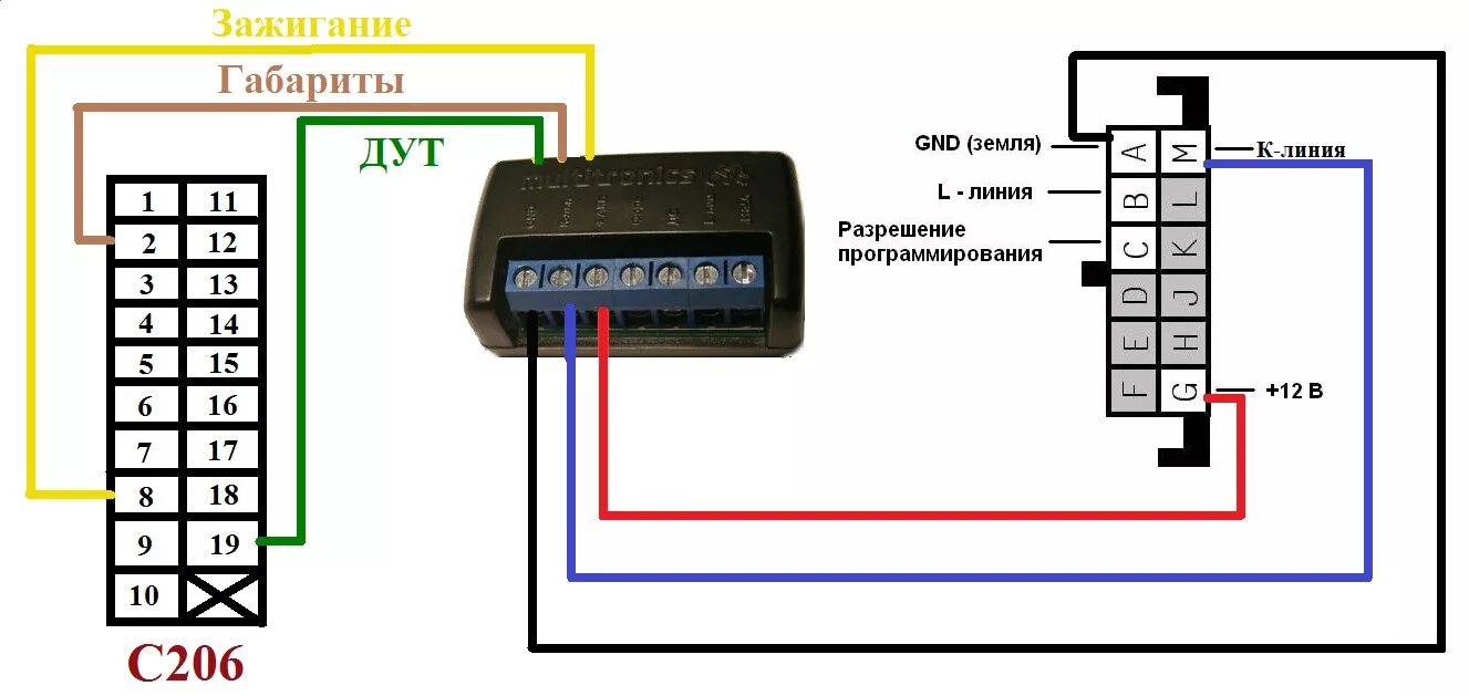 Подключение бортовой компьютер к магнитоле Подключение Multitronics TC 740 - Chevrolet Lanos, 1,5 л, 2007 года аксессуары D