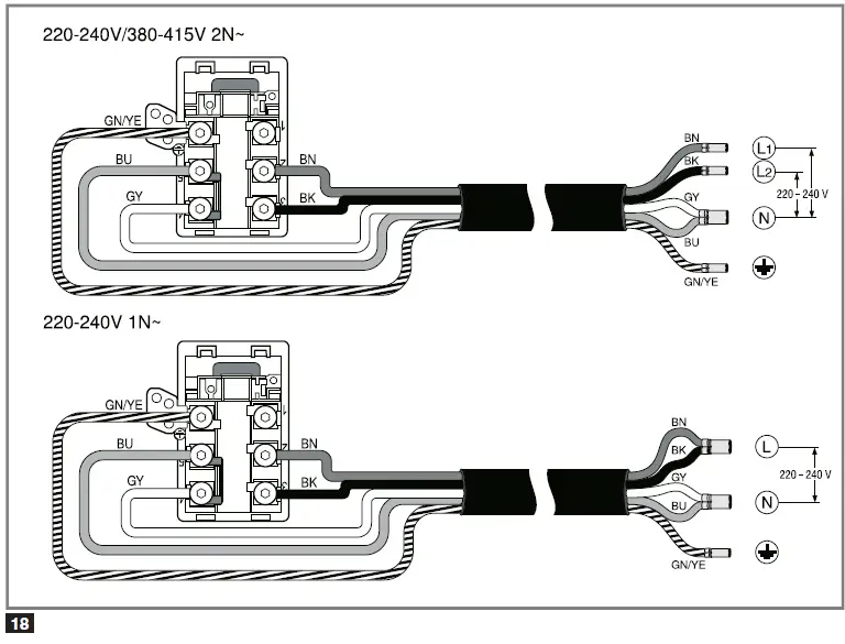 Подключение бош двигателя 6 контактов NEFF T58PTF1L0 Induction Hob Installation Guide
