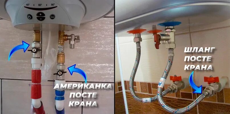 Подключение бойлера гибкой подводкой Шланг для водонагревателя HeatProf.ru