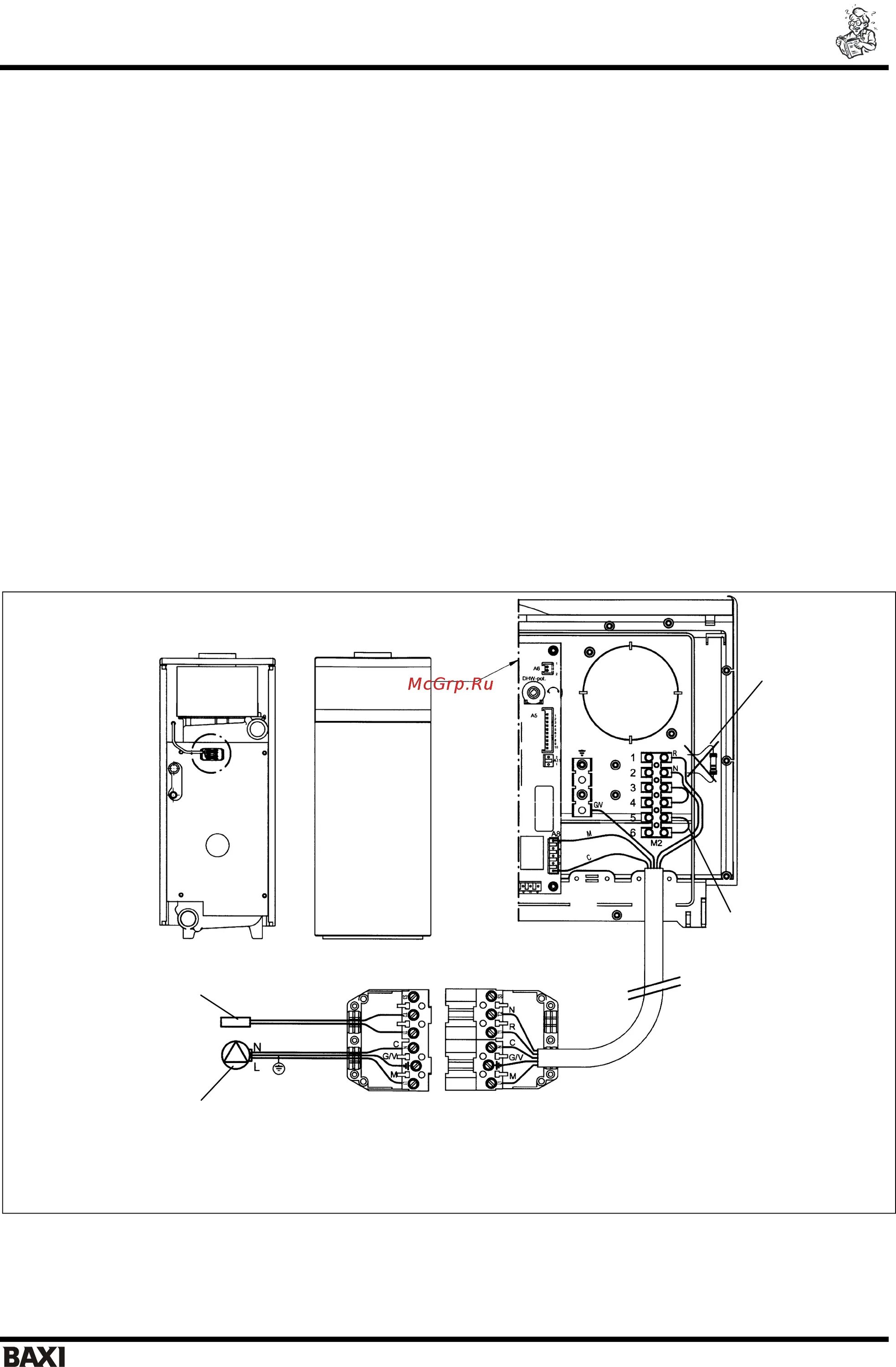 Подключение бойлера к котлу baxi slim Baxi slim 1.400 in 19/40 Присоединение бойлера других торговых марок