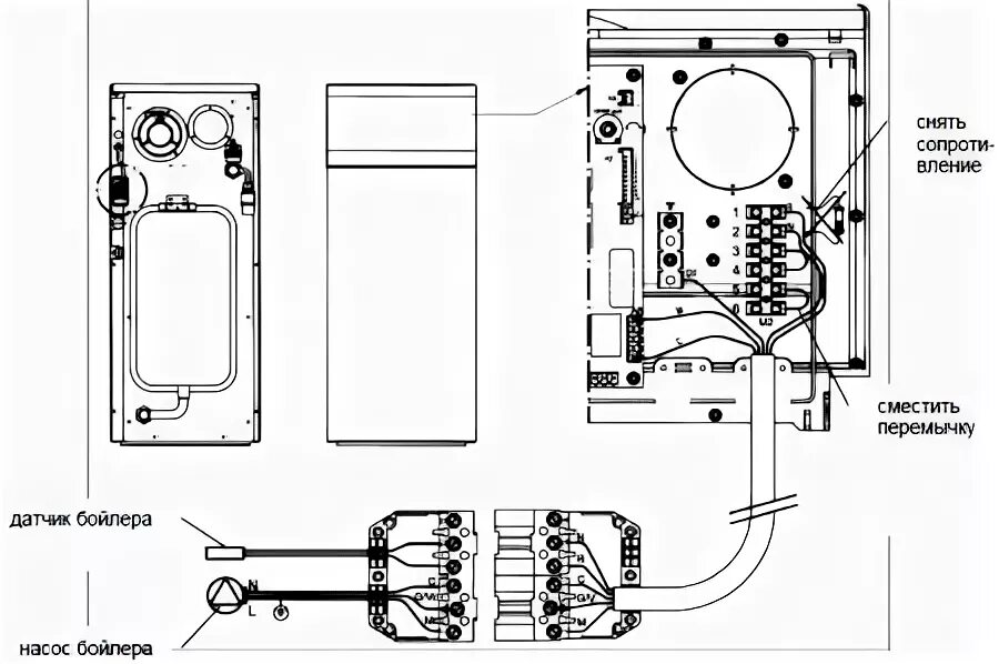 Подключение бойлера косвенного baxi slim Присоединение накопительного бойлера для горячей воды Baxi Slim Fi-FiN