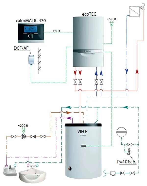 Подключение бойлера котлу vaillant Пакетное предложение Vaillant VU306+R150+VRC700+гор.проход (0020200084) ⭐ купить