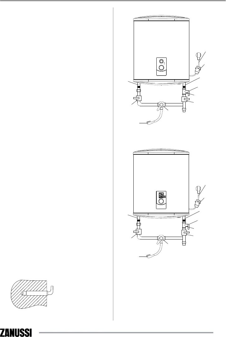 Подключение бойлера zanussi Просмотр инструкции эл. водонагревателя Zanussi ZWH S 50 Smalto DL, страница 5 -