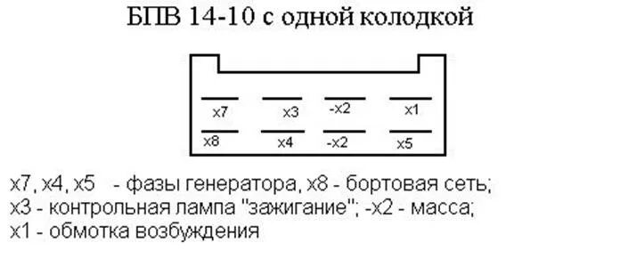 Подключение бпв 14 10 8а 14в Распиновка бпв иж 4 LkbAuto.ru