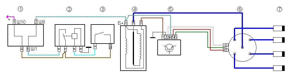Подключение бсз ваз 2107 Схема бесконтактного зажигания 2107