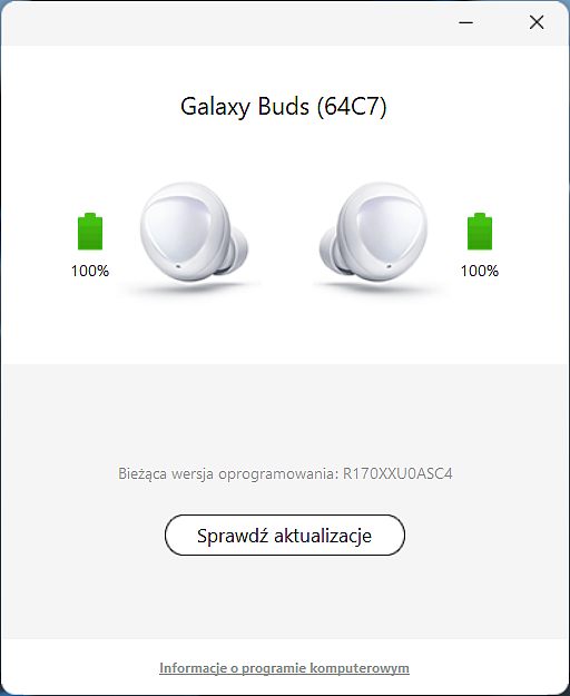 Подключение buds 2 Galaxy Buds - aktualizacja oprogramowania z poziomu komputera - Samsung Communit