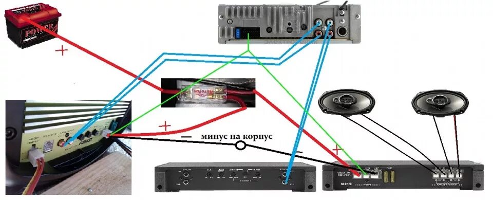 Подключение буфера в машине Активный сабвуфер и усилитель. - Сообщество "Автозвук" на DRIVE2