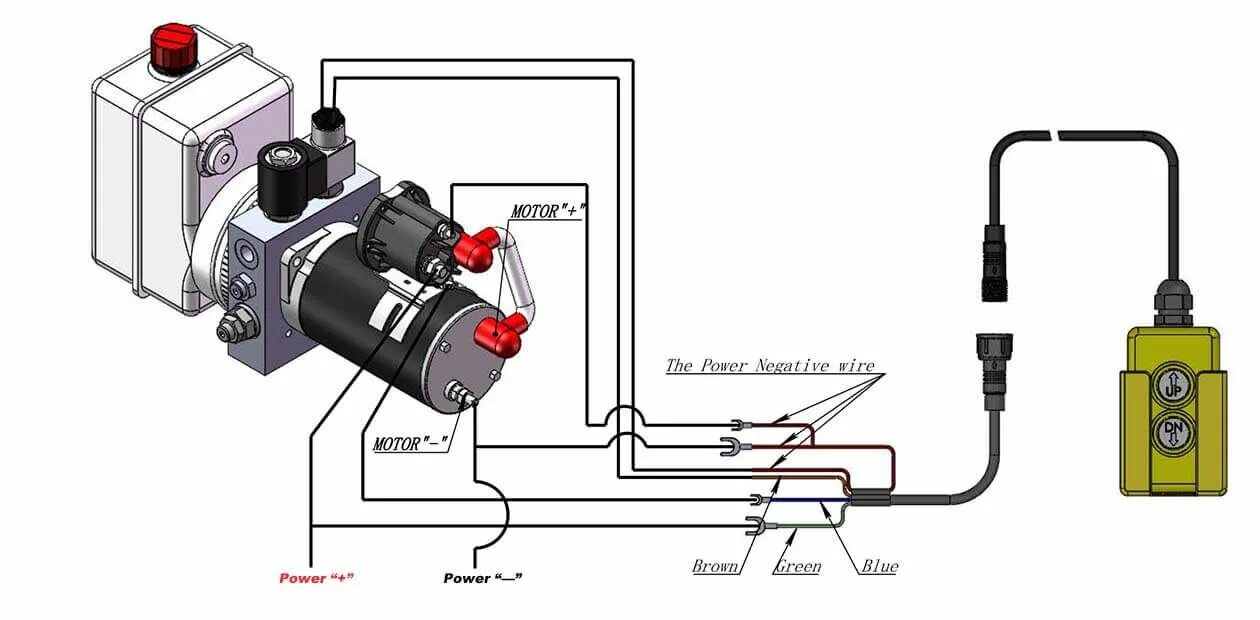 Подключение бустерного насоса 12 Volt Electric Hydraulic Pump Wiring Diagram in 2024 Hydraulic pump, Power pac