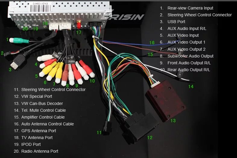 Подключение can шины к магнитоле android Магнитола Erisin ES786V (Volkswagen) - Nissan Cube II, 1,4 л, 2004 года автозвук