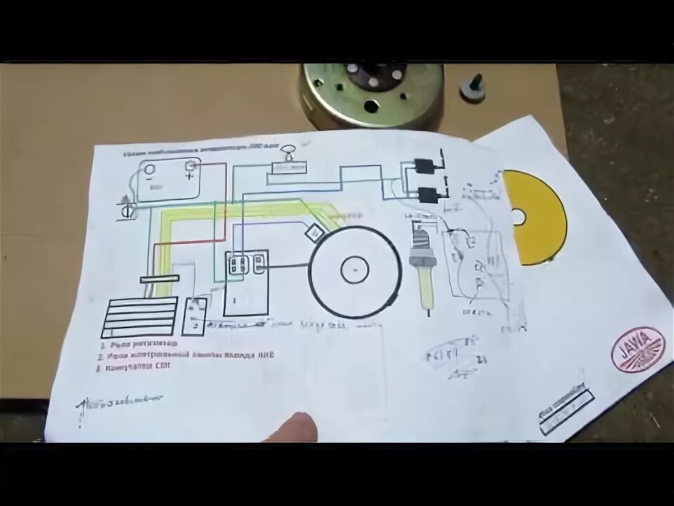 Подключение cdi зажигания на иж планета JAWA електронное зажигание cdi без акб установка - YouTube