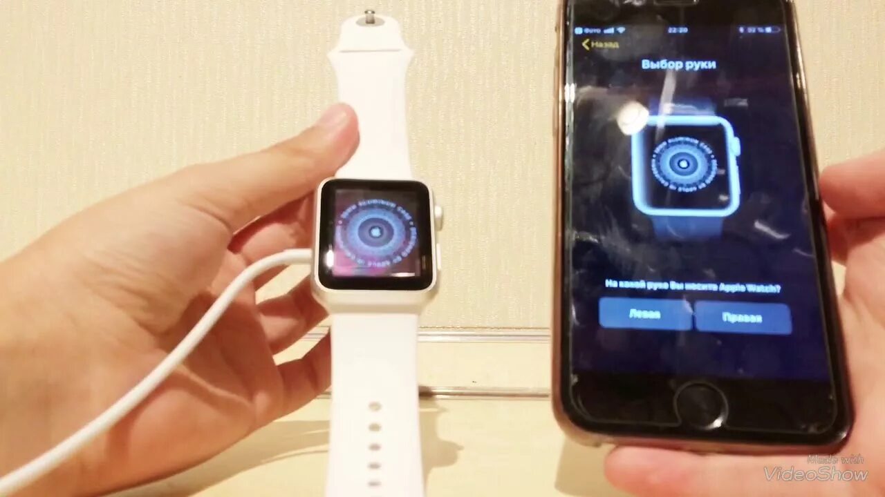 Подключение часов к телефону айфон Подключение Apple Watch к iPhone - YouTube