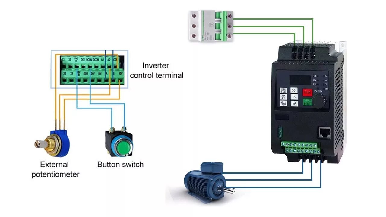 Подключение частного преобразователя Chinese WK600 VFD frequency drive ac motor speed control setting - YouTube