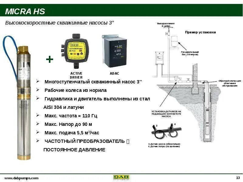 Подключение частотника к скважинному насосу Частотный преобразователь для скважинного