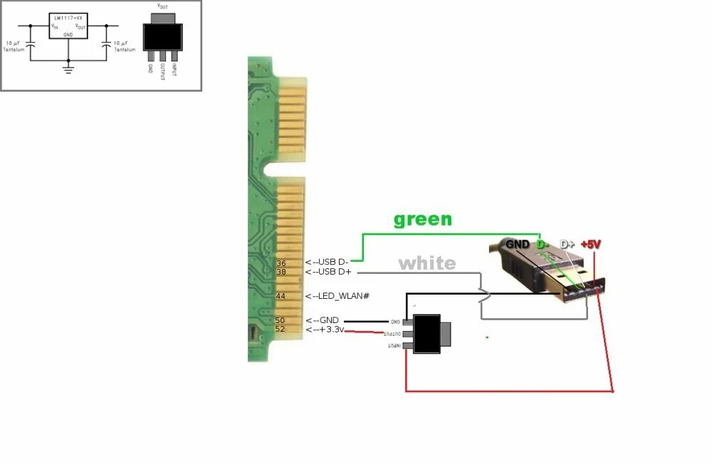 Подключение через 3.0 mini PCIe карты к USB