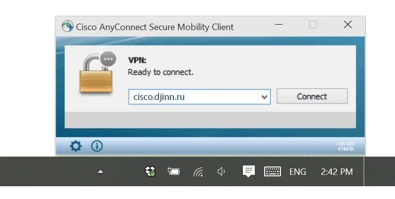 Подключение через anyconnect Cisco AnyConnect - Джинн - Ремонт компьютеров