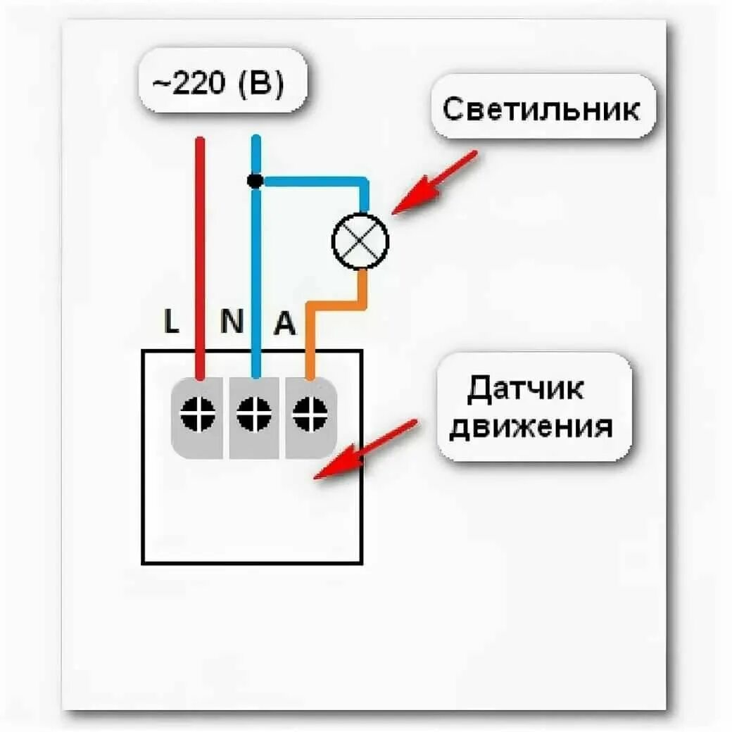 Подключение через датчик движения Опытный электрик - Электрика Семей на Olx