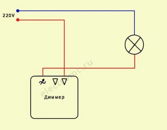 Подключение через диммер Подключение диммера HeatProf.ru