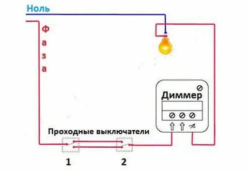 Подключение через диммер Как подключить диммер: разновидности приборов и схемы