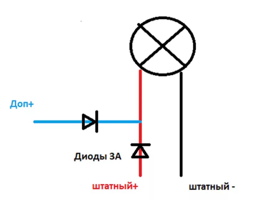 Подключение через диод Лампочки в габариты - Toyota RAV4 (III), 2 л, 2007 года просто так DRIVE2