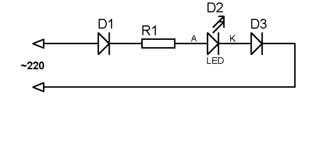 Подключение через диод Как подключить светодиоды 220
