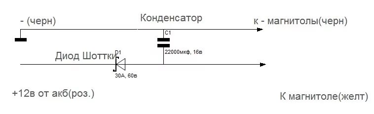 Подключение через диод Подключение магнитолы и не только. - Lada 21011, 1,7 л, 1975 года тюнинг DRIVE2