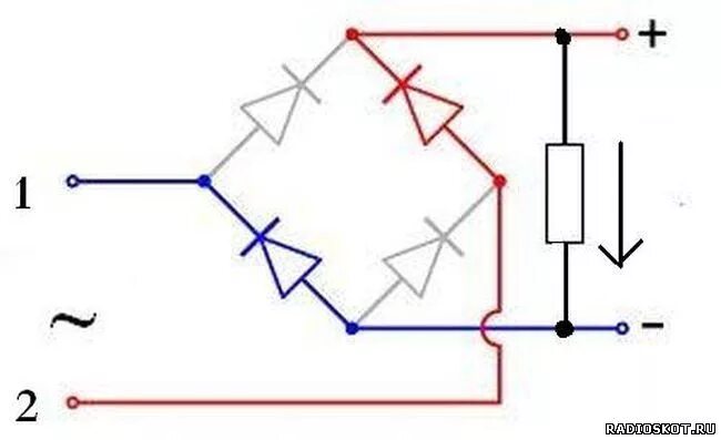Подключение через диодный мост Ответы Mail.ru: Какие основные четыре блока выпрямителя?