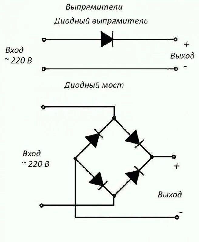 Подключение через диодный мост Ответы Mail.ru: Почему диодный мост не коротит? Смотри описание