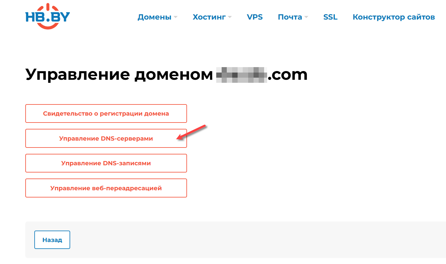 Подключение через домен Как добавить DNS-запись для домена HB.BY