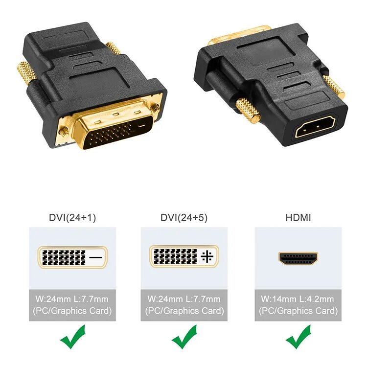 Подключение через dvi hdmi Source Dvi に hdmi 金 メ ッ キ 1080 p dvi へ の hdmi hdtv 男 性 メ ス ア ダ プ タ コ ン バ-タ(ブ