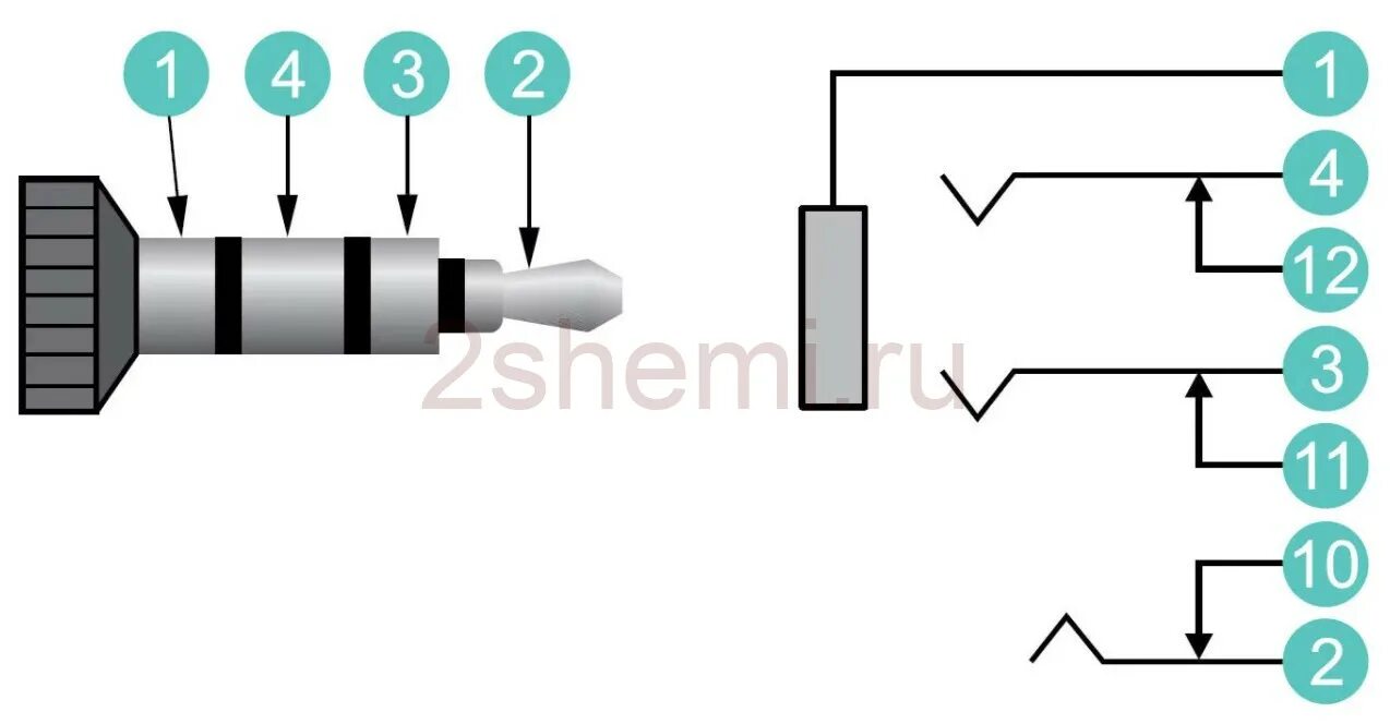 Подключение через джек Вход jack распиновка