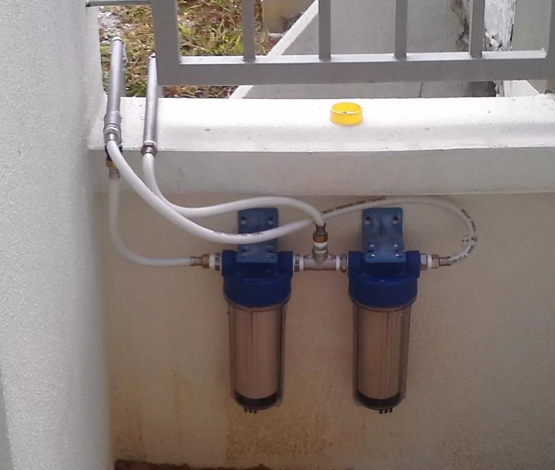 Подключение через фильтр plumbing - What are drawbacks of installing outdoor sediment filters this way? -